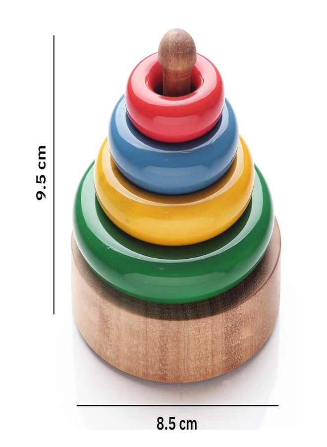 Ariro Simple Stacker Colored for Toddlers | First Montessori Stacker Ring Toy for 8M+ Baby Boy and Girl | Fine Motor Development Toy | Helps in Visual Perception & Problem Solving Activities - Image 5